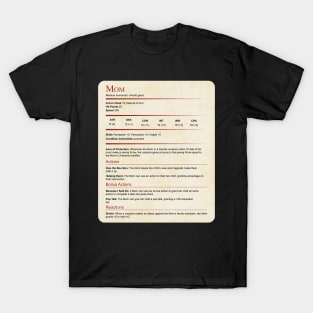 D&d Mom Statblock T-Shirt